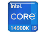 Intel Core i9 14900K 1"x1" Badge de boîtier bombé effet chromé / Logo autocollant