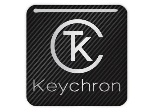 Keychron 1"x1" Chrome Effect Domed Case Badge / Sticker Logo