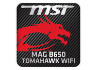 MSI MAG B650 TOMAHAWK WIFI Motherboard 1"x1" Chrome Effect Domed Case Badge / Sticker Logo