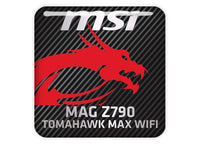 MSI MAG Z790 TOMAHAWK MAX WIFI Motherboard 1"x1" Chrome Effect Domed Case Badge / Sticker Logo