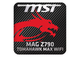 MSI MAG Z790 TOMAHAWK MAX WIFI Motherboard 1"x1" Chrome Effect Domed Case Badge / Sticker Logo