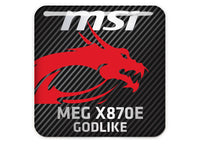 MSI MEG X870E Godlike Motherboard 1"x1" Chrome Effect Domed Case Badge / Sticker Logo