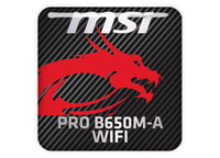 MSI PRO B650M-A WIFI Motherboard 1"x1" Chrome Effect Domed Case Badge / Sticker Logo