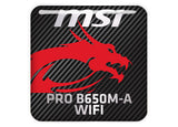 MSI PRO B650M-A WIFI Motherboard 1"x1" Chrome Effect Domed Case Badge / Sticker Logo