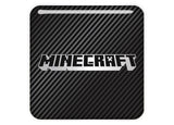 Minecraft Video Gaming 1"x1" Chrome Effect Domed Case Badge / Sticker Logo