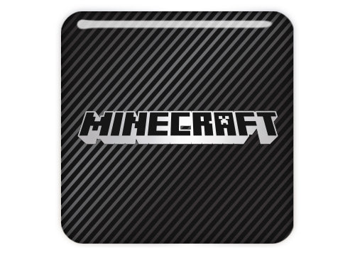 Minecraft Video Gaming 1"x1" Chrome Effect Domed Case Badge / Sticker Logo