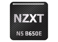 NZXT N5 B650E Motherboard 1"x1" Chrome Effect Domed Case Badge / Sticker Logo