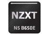 NZXT N5 B650E Motherboard 1"x1" Chrome Effect Domed Case Badge / Sticker Logo