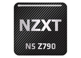 NZXT N5 Z790 Motherboard 1"x1" Chrome Effect Domed Case Badge / Sticker Logo