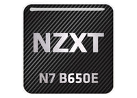 NZXT N7 B650E Motherboard 1"x1" Chrome Effect Domed Case Badge / Sticker Logo