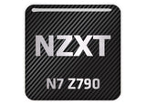 NZXT N7 Z790 Motherboard 1"x1" Chrome Effect Domed Case Badge / Sticker Logo