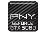 PNY GeForce RTX 5060 1"x1" Chrome Effect Domed Case Badge / Sticker Logo