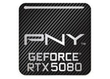 PNY GeForce RTX 5080 1"x1" Chrome Effect Domed Case Badge / Sticker Logo