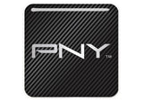 PNY 1"x1" Chrome Effect Domed Case Badge / Sticker Logo