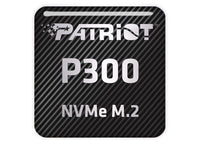 Patriot P300 NVMe M.2 SSD 1"x1" Chrome Effect Domed Case Badge / Sticker Logo
