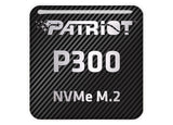 Patriot P300 NVMe M.2 SSD 1"x1" Chrome Effect Domed Case Badge / Sticker Logo