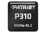 Patriot P310 NVMe M.2 SSD 1"x1" Chrome Effect Domed Case Badge / Sticker Logo
