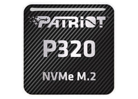 Patriot P320 NVMe M.2 SSD 1"x1" Chrome Effect Domed Case Badge / Sticker Logo