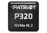 Patriot P320 NVMe M.2 SSD 1"x1" Chrome Effect Domed Case Badge / Sticker Logo