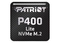 Patriot P400 Lite NVMe M.2 SSD 1"x1" Chrome Effect Domed Case Badge / Sticker Logo