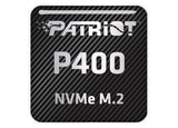 Patriot P400 NVMe M.2 SSD 1"x1" Chrome Effect Domed Case Badge / Sticker Logo