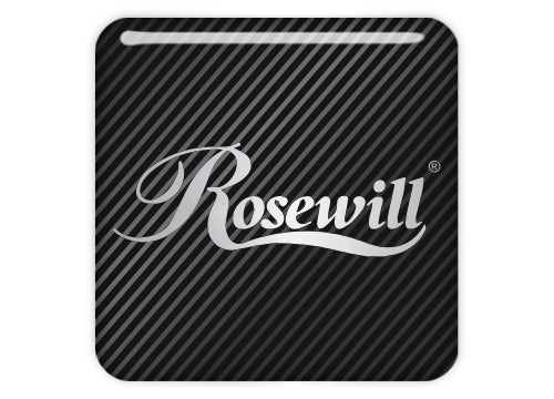 Rosewill 1"x1" Chrome Effect Domed Case Badge / Sticker Logo