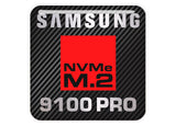 Samsung 9100 Pro NVME M.2 SSD 1"x1" Chrome Effect Domed Case Badge / Sticker Logo