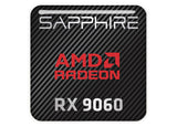 Sapphire AMD Radeon RX 9060 1"x1" Chrome Effect Domed Case Badge / Sticker Logo