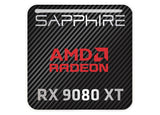 Sapphire AMD Radeon RX 9080 XT 1"x1" Chrome Effect Domed Case Badge / Sticker Logo