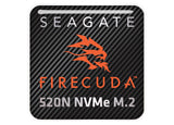 Seagate FireCuda 520N SSD 1"x1" Chrome Effect Domed Case Badge / Sticker Logo