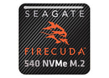 Seagate FireCuda 540 SSD 1"x1" Chrome Effect Domed Case Badge / Sticker Logo