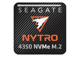 Seagate Nytro 4350 SSD 1"x1" Chrome Effect Domed Case Badge / Sticker Logo