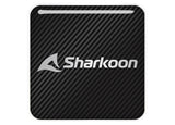 Sharkoon 1"x1" Chrome Effect Domed Case Badge / Sticker Logo