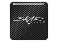 Skar Audio 1"x1" Chrome Effect Domed Case Badge / Sticker Logo