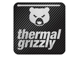 Thermal Grizzly 1"x1" Chrome Effect Domed Case Badge / Sticker Logo