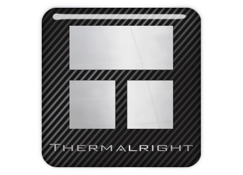Thermalright 1"x1" Chrome Effect Domed Case Badge / Sticker Logo