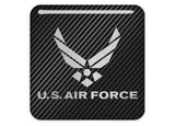 Insignia/logotipo adhesivo de caja abovedada con efecto cromado de la Fuerza Aérea de EE. UU. de 1"x1"