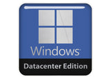 Windows Server Datacenter Edition 1"x1" Chrome Effect Domed Case Badge / Sticker Logo