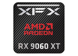 XFX AMD Radeon RX 9060 XT 1"x1" Chrome Effect Domed Case Badge / Sticker Logo