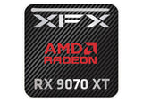 XFX AMD Radeon RX 9070 XT 1"x1" Chrome Effect Domed Case Badge / Sticker Logo