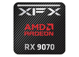 XFX AMD Radeon RX 9070 1"x1" Chrome Effect Domed Case Badge / Sticker Logo