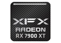 XFX Radeon RX 7900 XT 1"x1" Chrome Effect Domed Case Badge / Sticker Logo