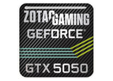 Zotac GeForce RTX 5050 1"x1" Chrome Effect Domed Case Badge / Sticker Logo