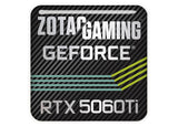 Zotac GeForce RTX 5060 Ti 1"x1" Chrome Effect Domed Case Badge / Sticker Logo
