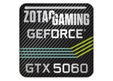 Zotac GeForce RTX 5060 1"x1" Chrome Effect Domed Case Badge / Sticker Logo