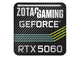 Zotac GeForce RTX 5060 1"x1" Chrome Effect Domed Case Badge / Sticker Logo