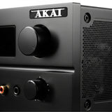 Insignia/logotipo adhesivo de caja abovedada con efecto cromado de 2"x0,5" de Akai