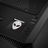 Alien 1"x1" Chrome Effect Domed Case Badge / Sticker Logo