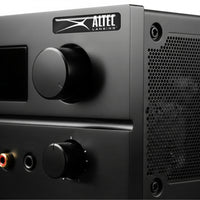 Insignia/logotipo adhesivo de caja abovedada con efecto cromado de Altec Lansing de 2"x0,5"
