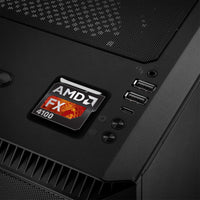 AMD FX 4100 1"x1" Chrome Effect Domed Case Badge / Sticker Logo